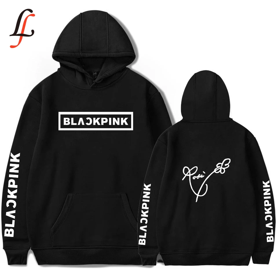 Blackpink Men Womens Long Sleeve Hooded Sweatshirt Loose Casual Warm Hoodies Sweatshirts 4 Colors Female Jumper Tracksuits