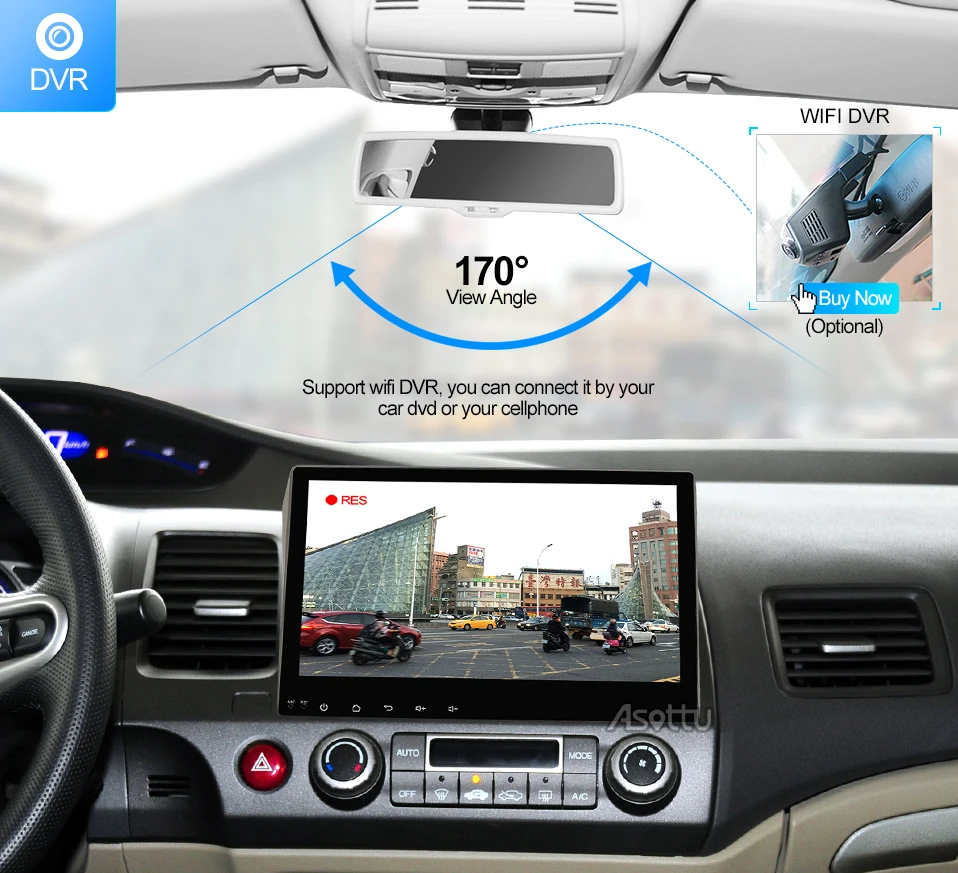 Asottu 2 г android 8,1 автомобиль dvd gps плеер для honda civic 2006-2011 автомобилей Радио Видео плеер gps-навигация автомобиля стерео 2 din dvd