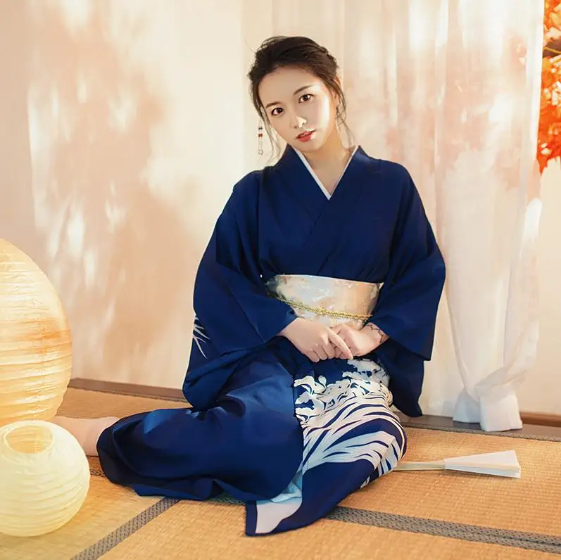 Японское традиционное кимоно с Obi, женское платье для фотосессии, косплей, Женский костюм юката, хаори, Япония, гейша, кимоно obi - Color: Kimono 2