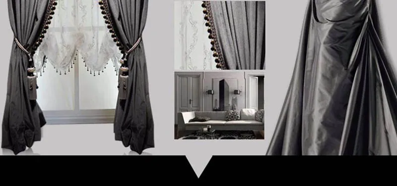 Плотный бархатный занавес украшение чистый роскошный для спальни Черный из Дубаи Роскошная драпировка для гостиничные занавески