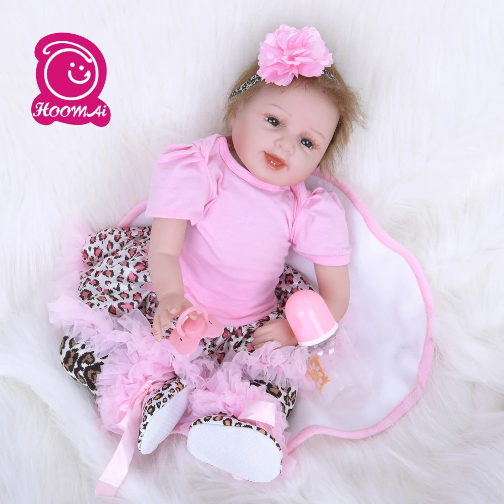 

New 55cm Cloth Body Reborn Baby Dolls Boneca Fashion Baby Dolls For Princess Children Birthday Xmas Gift Bebes Reborn Dolls
