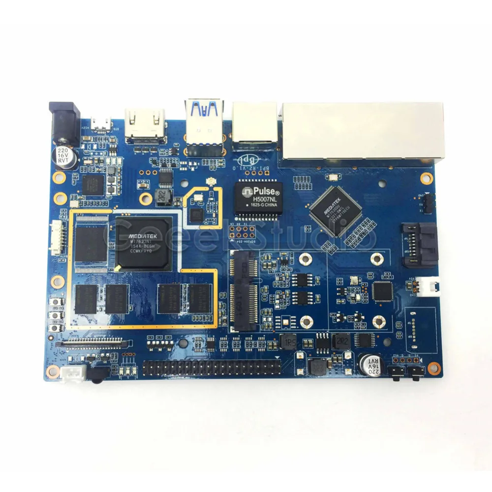 В наличии! Четырёхъядерный процессор Banana Pi R2 версия 1 2 ОЗУ Гб SATA Wi Fi Bluetooth eMMC 8 ГБ