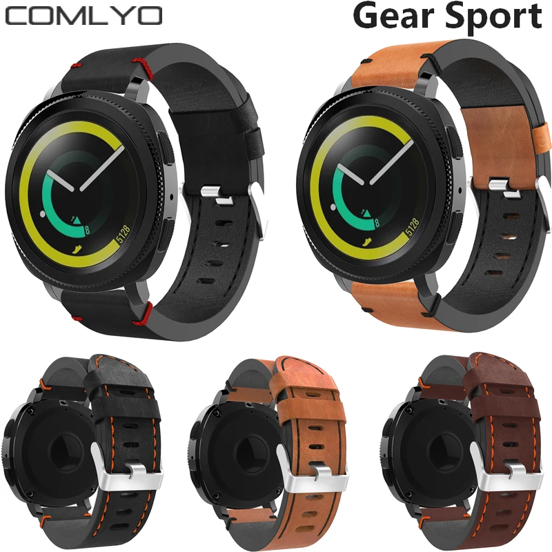Replacement Leather Watch Band Strap for Samsung Gear Sport