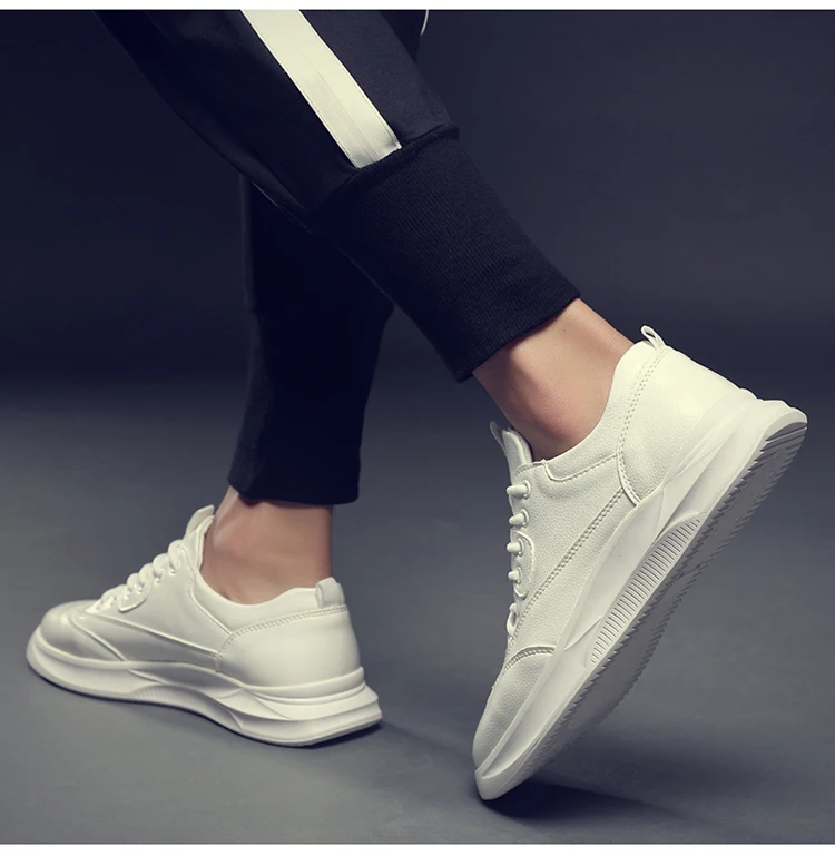 Мужская обувь летняя новая стильная модная Повседневная дышащая мужская Белая обувь для бега