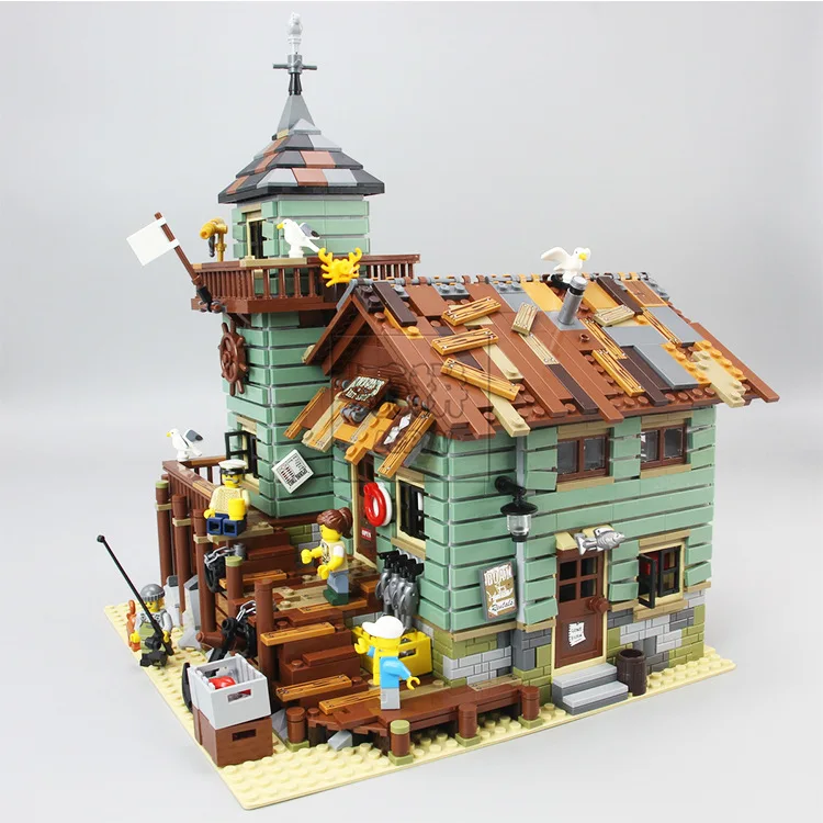 Lepin 16050 Genuine 2109Pcs MOC Series The Old Fishing Store Set 21310 Building Blocks Bricks Educational LegoINGlys birthday