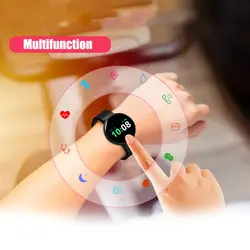 Спортивные Для детей часы для девочек и мальчиков Электронный светодиодные цифровые наручные часы Лидирующий бренд SMS вызова Smartwatch