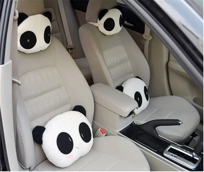 1pcs Cute Lovely Panda Pattern Car Seat Neck / Head Pillow Soft Back