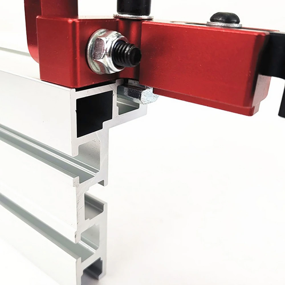 Woodworking 45 Type T-tracks Chute Backing Connector Woodworking Miter Rail Chute Connector 75mm height with T-tracks Stopper