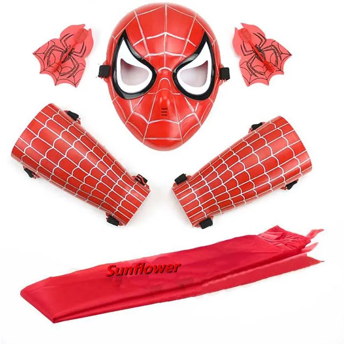 Children Kids Batman Superman Armor Mask Cloak Stage Shown Props