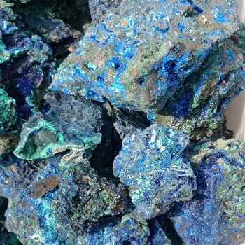 

DHXYZB 1kg Natural azurite raw Stone blue malachite Healing Reiki Crystal Mineral Specimen rough sample fengshui home decor