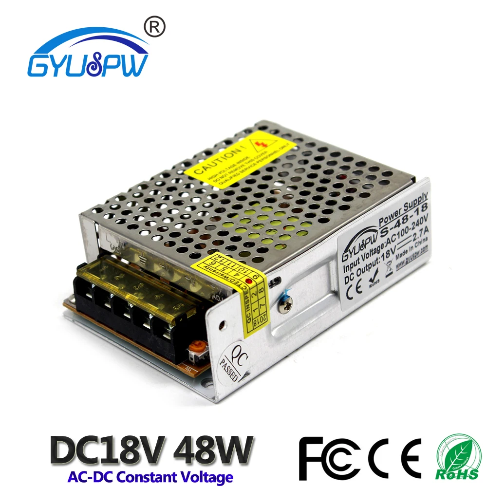 Переменный импульсный источник питания DC 18V 12V 15V 24V 36V 48V драйвер Трансформатор AC110V