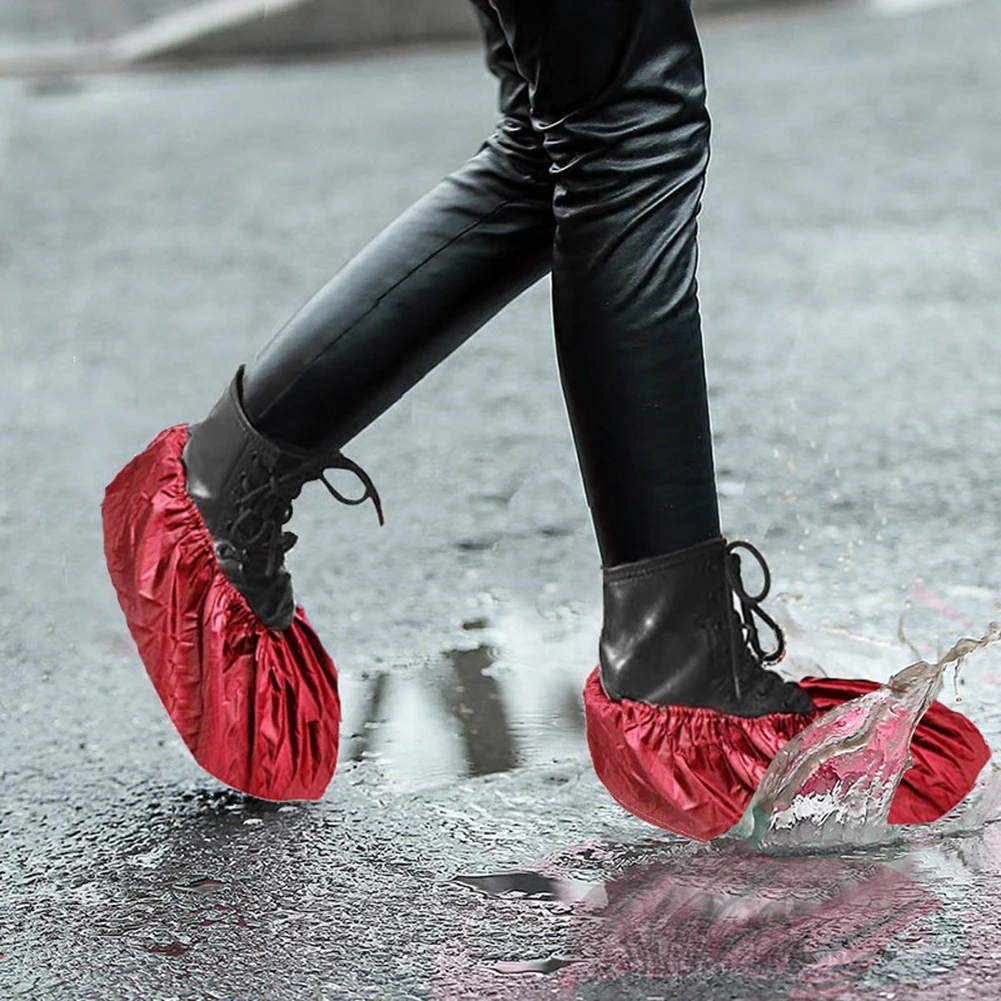 Cubiertas de plástico reutilizables para zapatos, protectores impermeables antideslizantes lluvia, Poncho, accesorios para zapatos, Unisex, 1 par|Fundas de - AliExpress