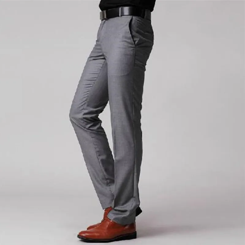 

2019 New Men's suit trousers Fashion Mens Business Formal Suit Pants Slim Fit Design Men Trouser Pants Custom made