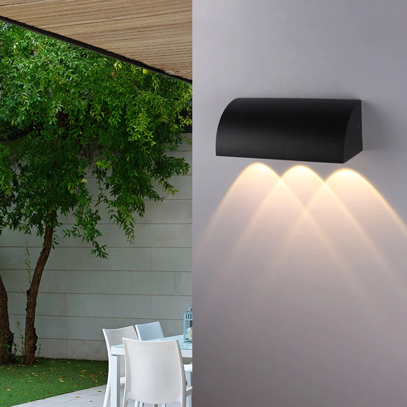 Открытый водонепроницаемый светильник для сада, крыльца, 3LED, для внутреннего украшения дома, алюминиевый настенный светильник для коридора, прохода, AC85-265V
