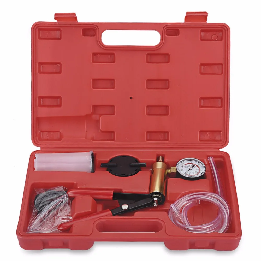 Hand Held Vacuum Pump Tester Set and Brake Bleeder Bleeding Tool Kit