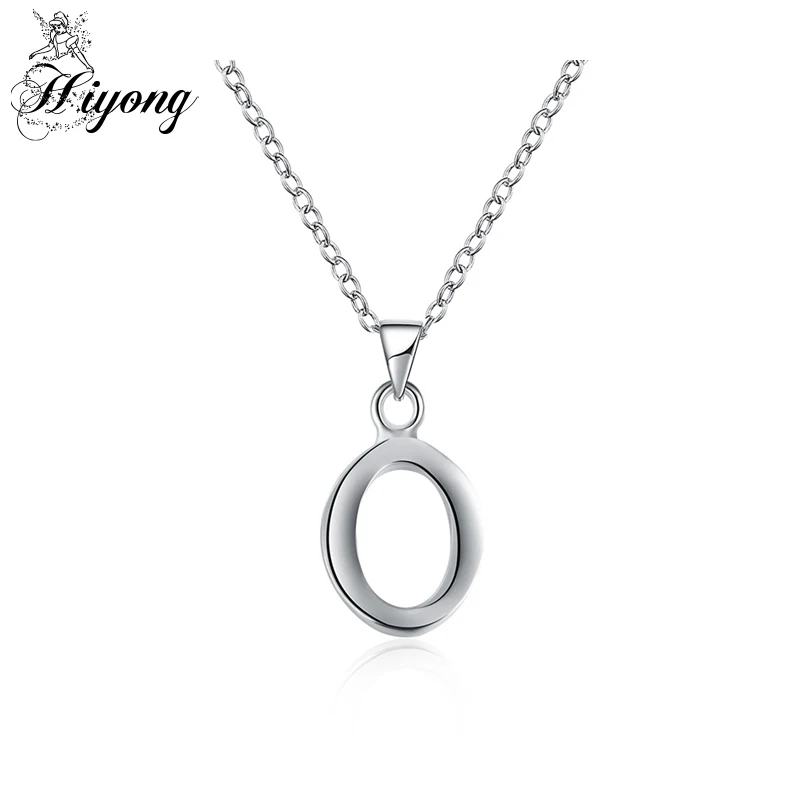 Monogram O Necklaces Pendants Letter Capital Arabic Alphabet Charm Choker Unisex Brass Silver Color Mujer Boho colar gargantilha | Украшения