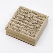 Высокое качество резиновые штампы музыкальный дизайн большой 6*6 см diy деревянный резиновый штамп, diy Скрапбукинг штамп