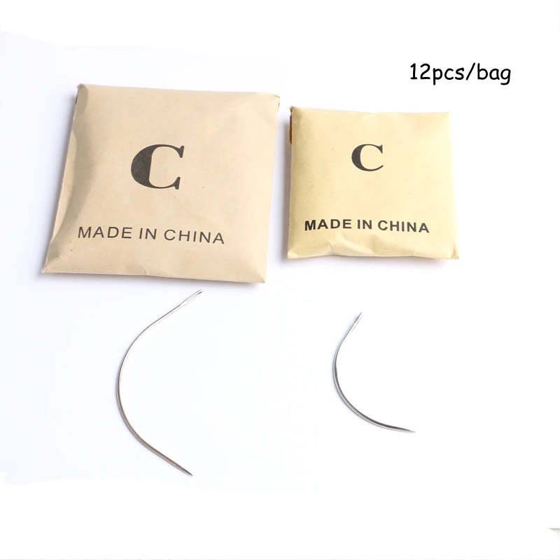 12 шт./пакет) 12 мешков C T I J Тип волос ткацкая игла для изготовления парик шнурка/изогнутая игла/Швейные иглы для наращивания волос Инструменты