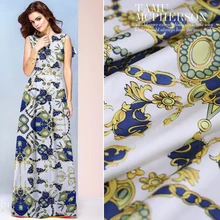 108 см в ширину 19 мм шелковый тянущийся Атлас высокого класса пользовательский Европейский стиль шелк с цифровой печатью стрейч сатин cheongsam Мода подиума