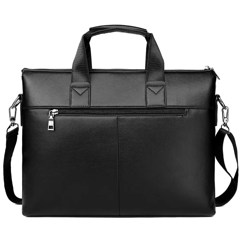 Cheap VICUNA POLO Casual Business Man Bag Simple Design Solid Leather Briefcase Bags For Men Laptop Shoulder Bags Mens Handbag