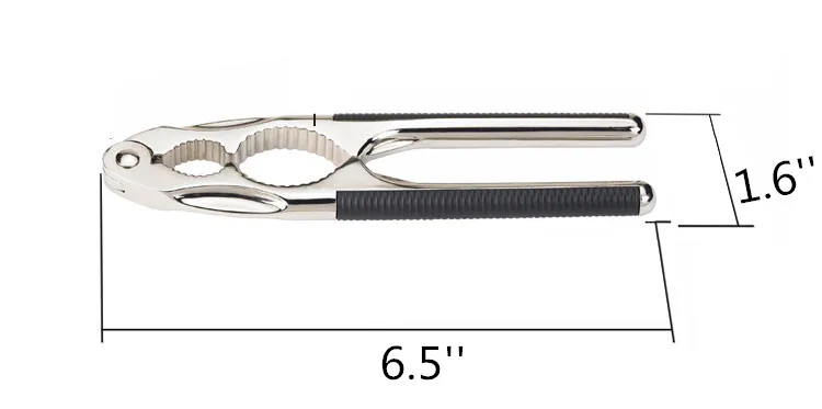 LMETJMA металлическая гайка крекер Нержавеющая сталь дробитель орехов Кухня анти-скольжения Щелкунчики орехокол ножницы для вскрытия скорлупы инструменты S0004