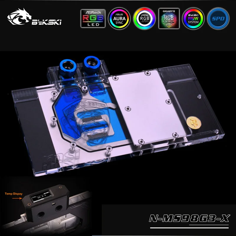 

Bykski N-MS98G3-X VGA Full Cover Water Cooling Block With RGB Light kit for MSI GTX 980 Ti Gaming 6G GTX 980 4G Gaming