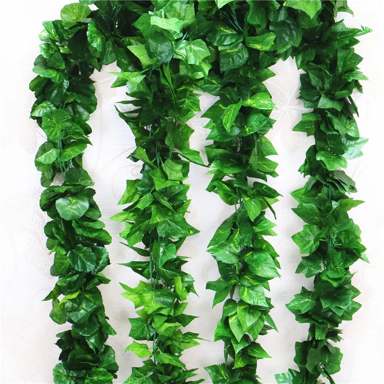 5 pieces Encryption Artificial Fake Creeper Leaves Grape Vines Hanging Plant Large Garland For Decor Indoor | Дом и сад