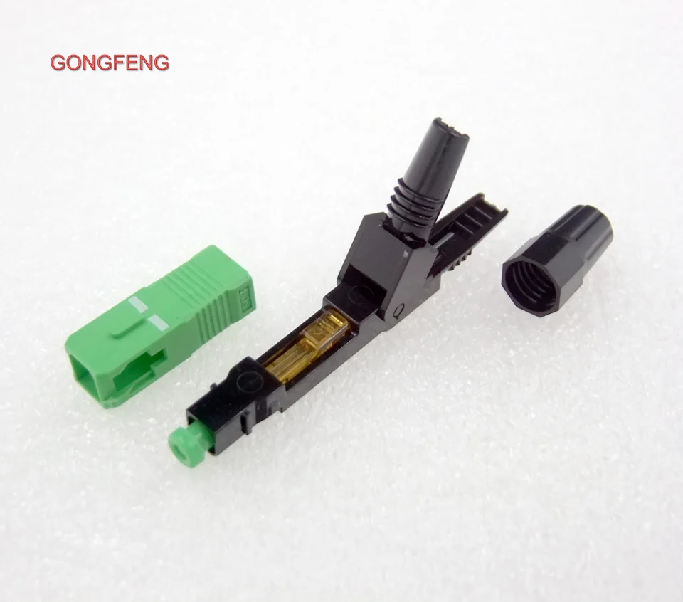 

GONGFENG 100pcs NEW Optical Fiber Fast Connector SC/APC Used Optical Fiber cable Quick Connector Special Wholesale to Brazil
