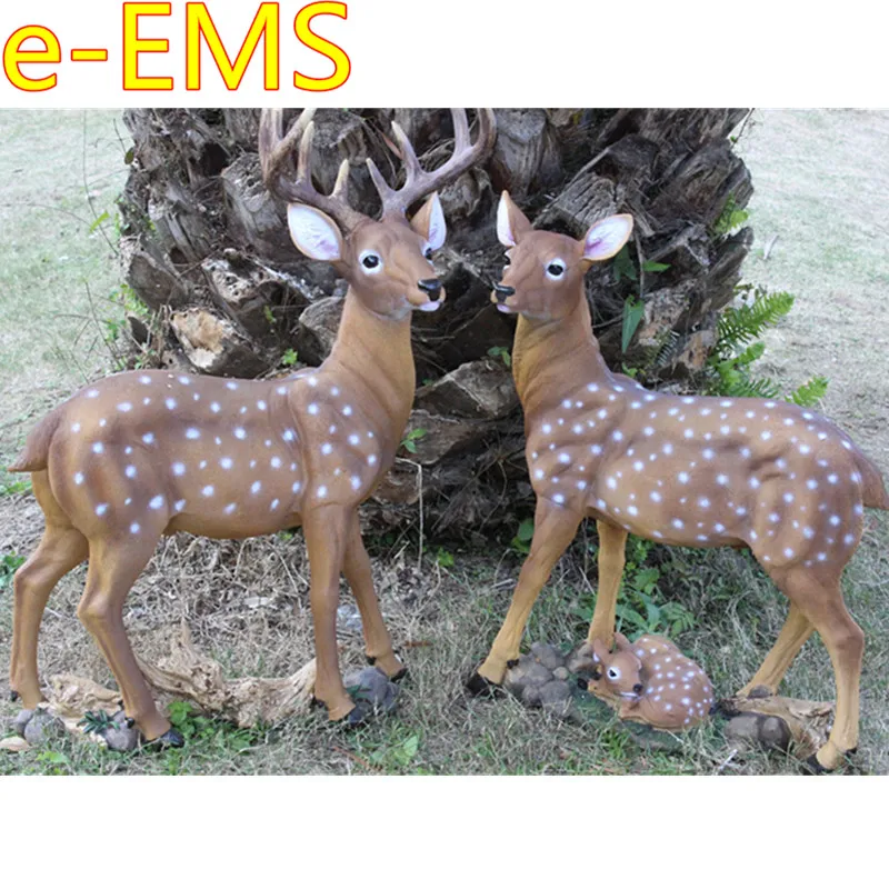 

Simulation Lovers Sika Deer Furnishings Colophony Crafts Landscape Decoration Animal Model Statue G2315