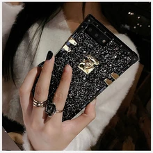 

Luxury Square Black Sequin Embroidery Silicone Case For iPhone 8 7 Plus For iPhone XS S Glitter Phone Cases For iPhone 6s 6