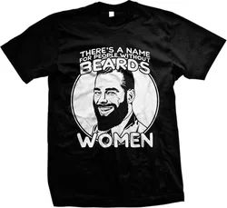 Funny Humor Printed Men's Crew Neck T-shirt Theres A Name For People Without Beards Women Funny Humor Printed Men's Crew Neck T-shirt Theres A Name For People Without Beards Women
