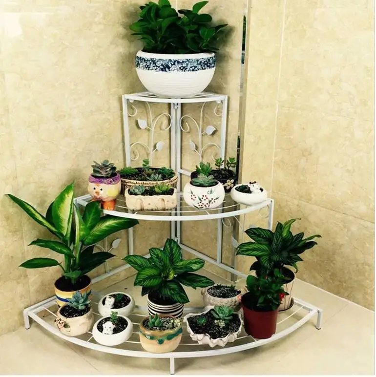 

Large size Flower stands flower pot shelf on corner