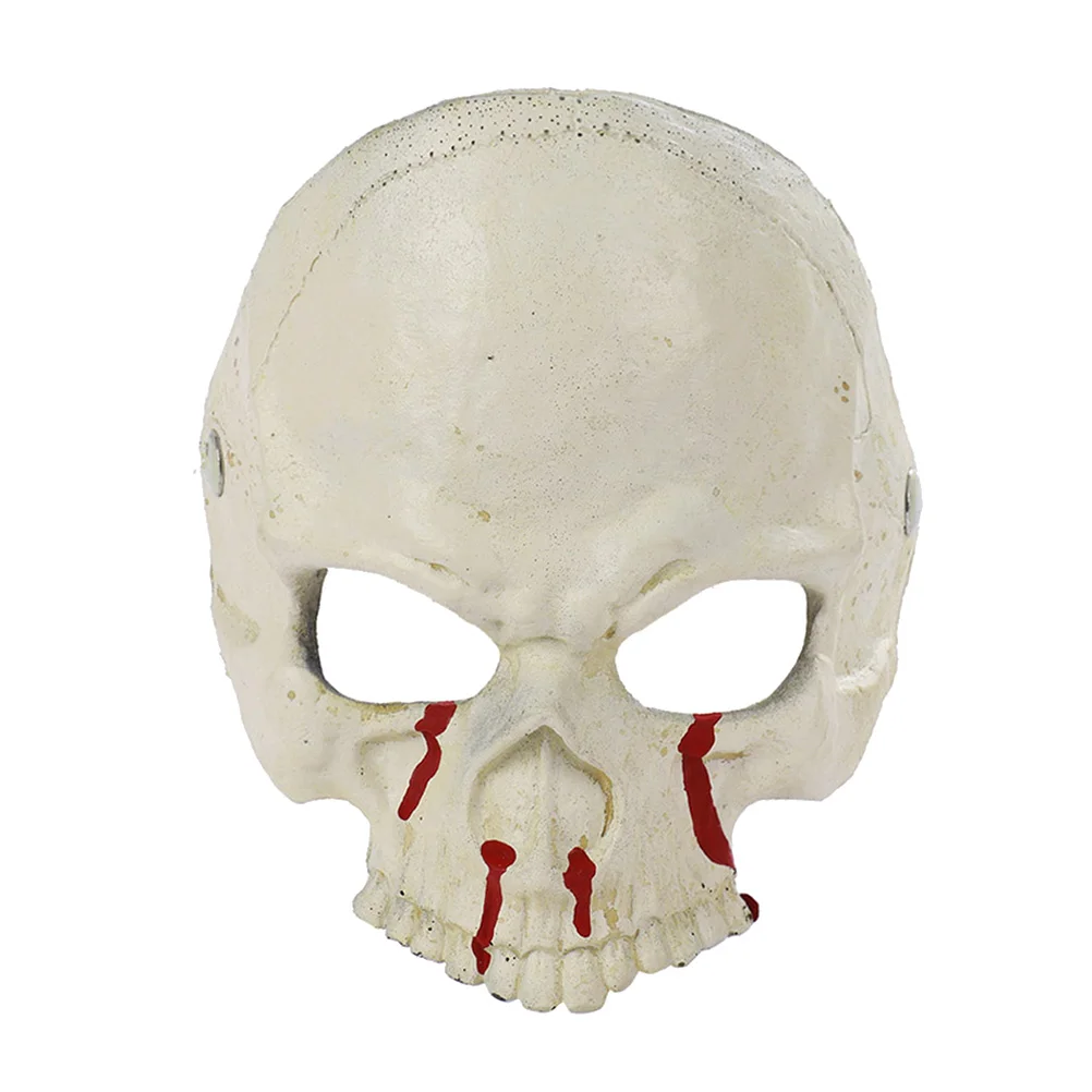 

Halloween Blood Pattern Half Face Skull Shape Mask Decoration Use Masquerade Mask