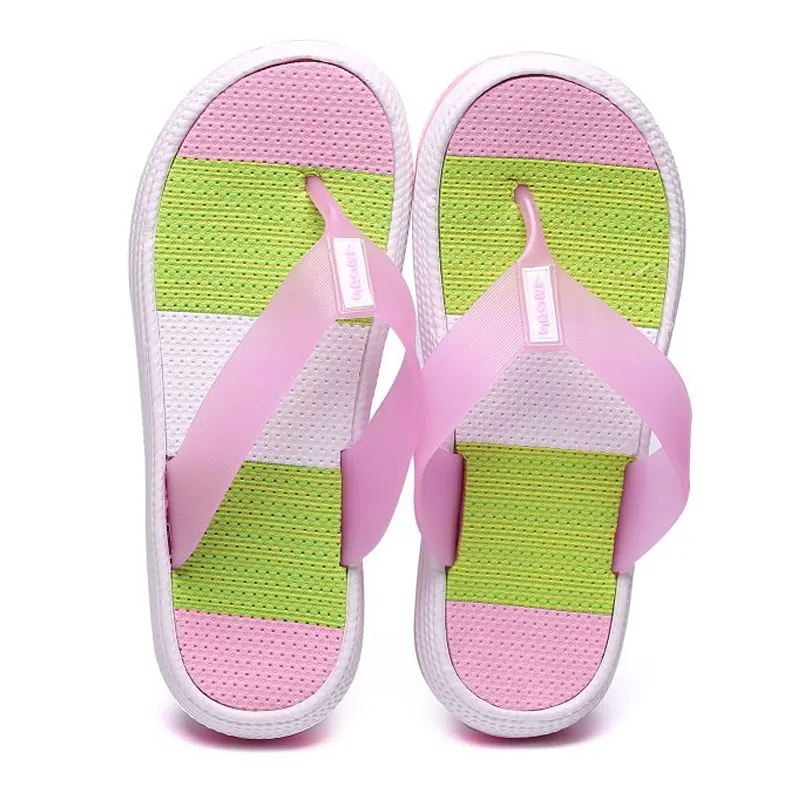 Vicamelia/ г.; летние женские пляжные сланцы; женские мягкие милые домашние Вьетнамки; женские пушистые шлепанцы; Радужная обувь; 340 - Цвет: Pink