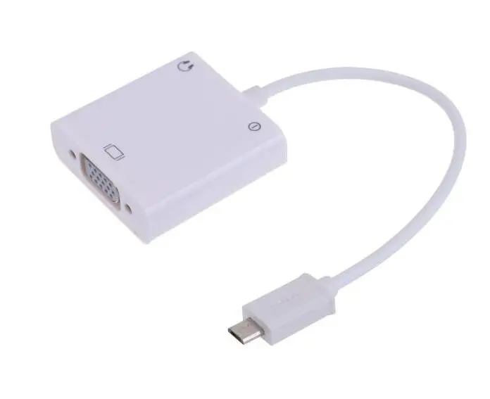 LBSC видео адаптер Micro USB к VGA адаптер конвертер с 3,5 мм аудио кабель для samsung htc LG мобильный телефон