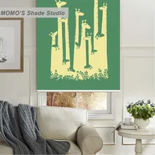 MOMO термоизолированные затемненные ткани на заказ Живопись Дети окна шторы рулонные шторы Жалюзи, PRB set29-34
