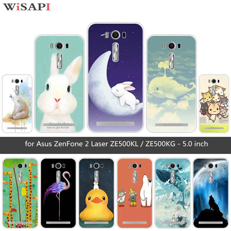 

for Coque ASUS ZenFone 2 Laser ZE500KL Soft Silicon Case Luxury Back Cover for Fundas Asus ZE500KL 5.0" Cute Animal Phone Case