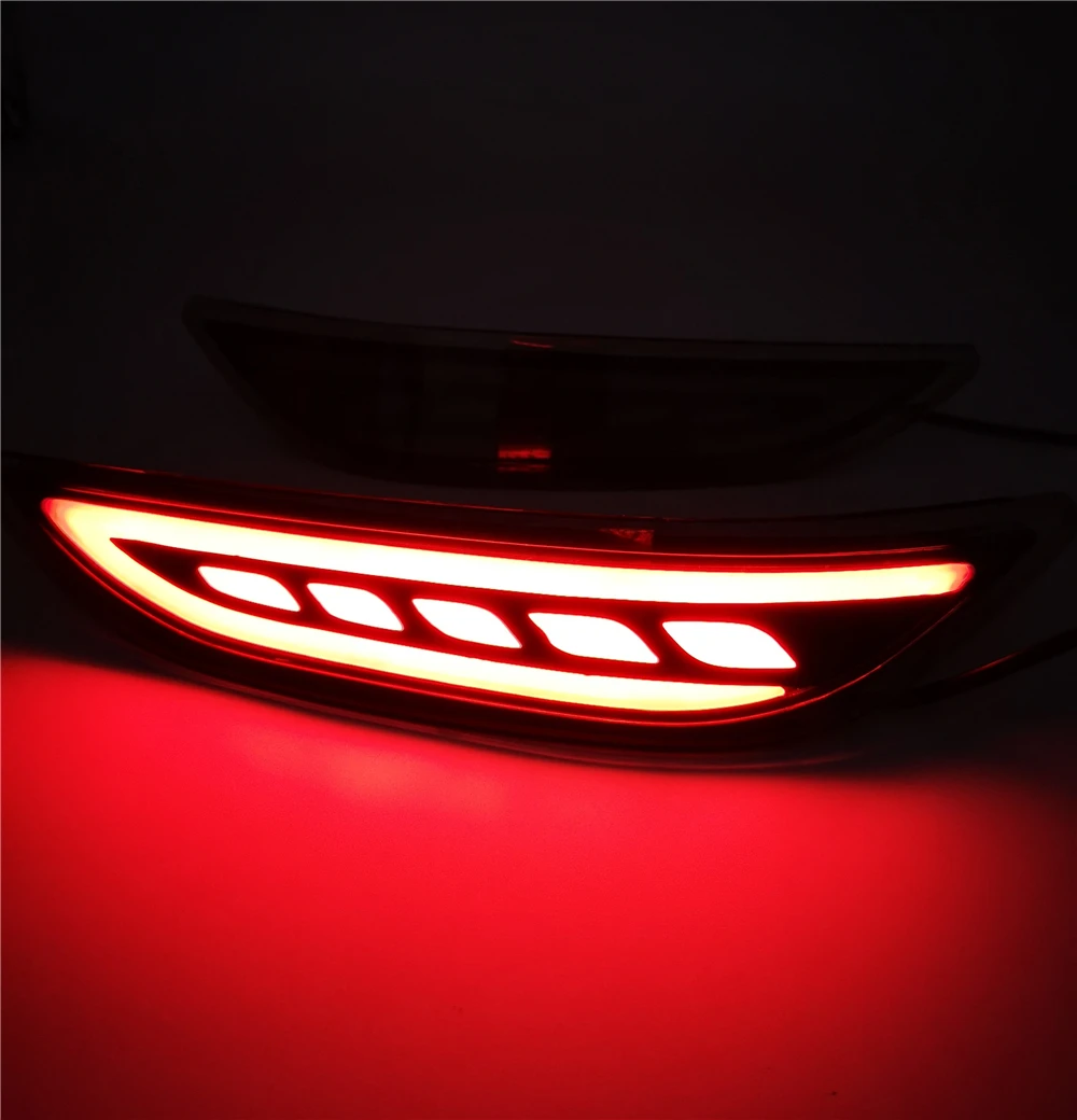 CSCSNL 1 пара для Honda City светодио дный задний бампер Огни тормозной фонарь отражатель задний фонарь лампа тормоза