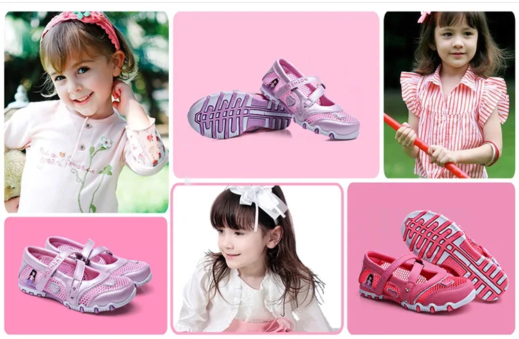 UOVO Spring Shoes For Kids Girls Princess Shoes 2020 Breathable Mesh Shoes For Little Girls Cartoon Flats Children Size 27#-33#