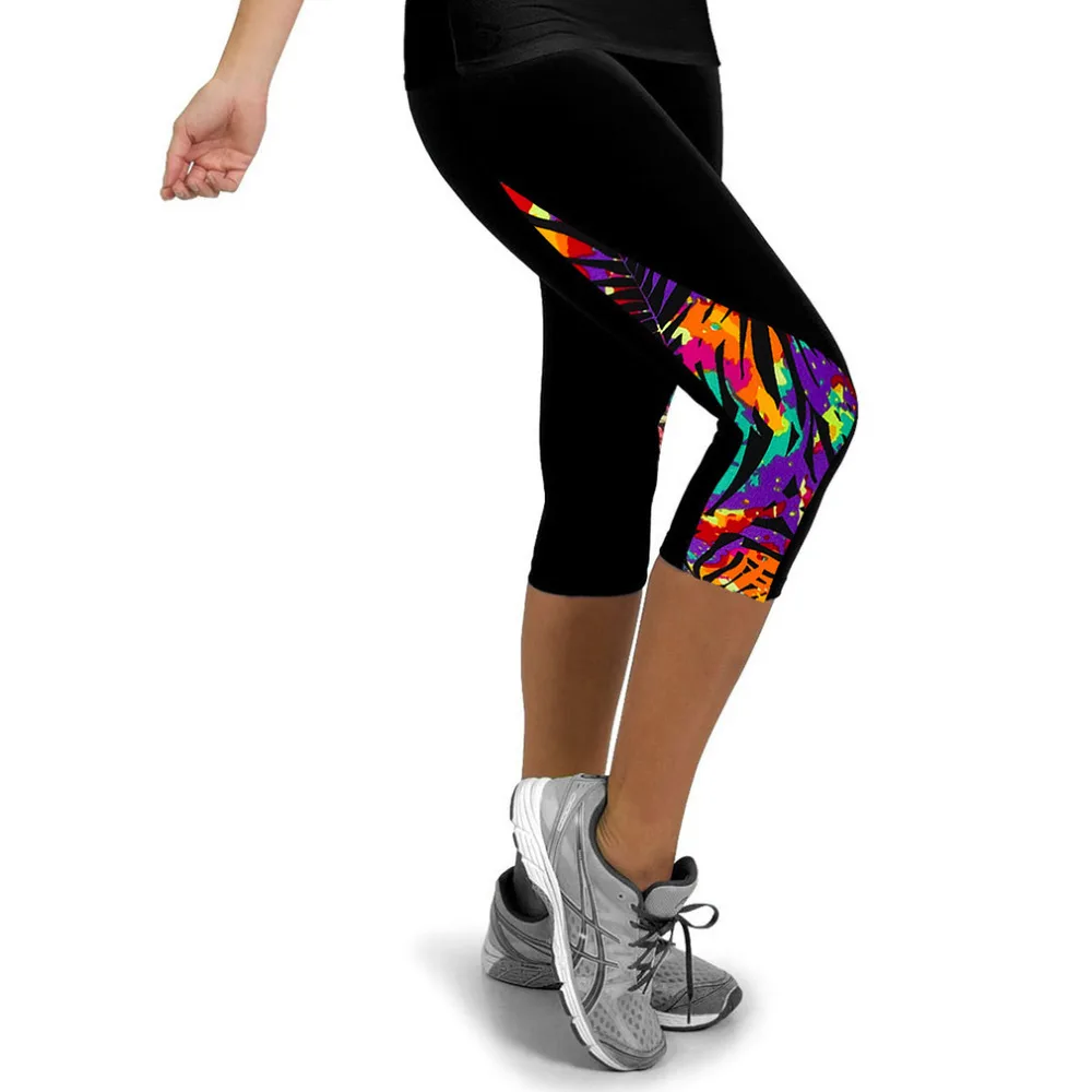 three quarter length gym leggings