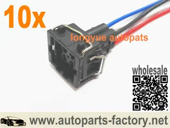 

longyue 10pcs Connector Plug Pig tail Water Temperature Sensor A/C Accessories For Volkswagen Seat Audi 357 919 501 A 8"