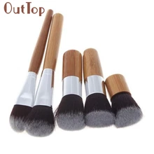 6 stuks Bamboe Professionele Oogschaduw Make-Up Cosmetische Tool Kabuki Eye Brush Set Levert Dropship 30p1225