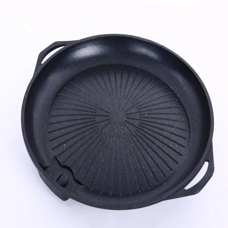 Baking Tray Maifan Stone Coated Barbecue Dish Pot Korean Household Smokeless Non-stick | Дом и сад