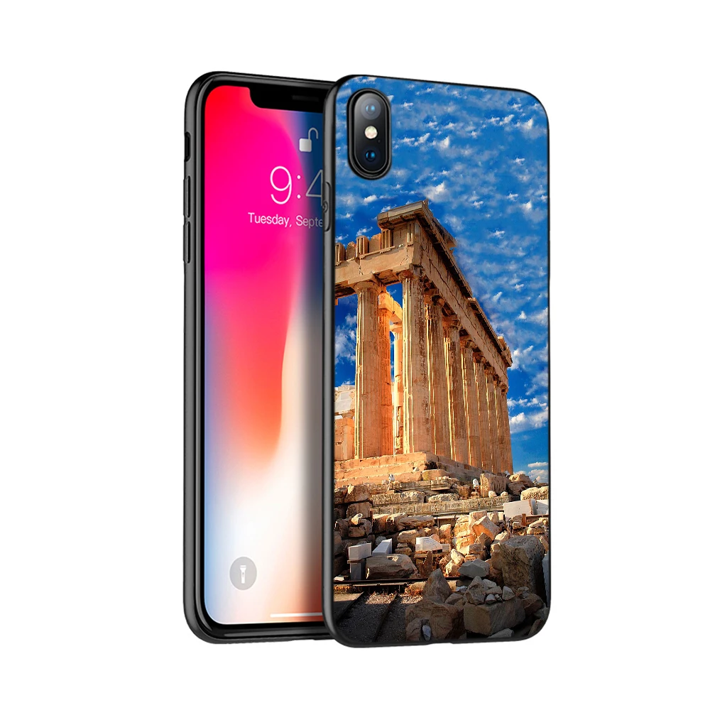 Черный ТПУ чехол для iphone 5 5S SE 6 6s 7 8 plus x 10 XR XS 11 pro MAX древний флаг греческого