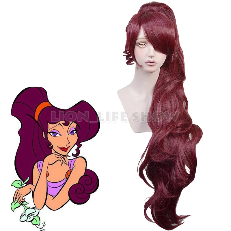Волосы на Хэллоуин Hercules Megara Аниме Косплей длинный парик |
