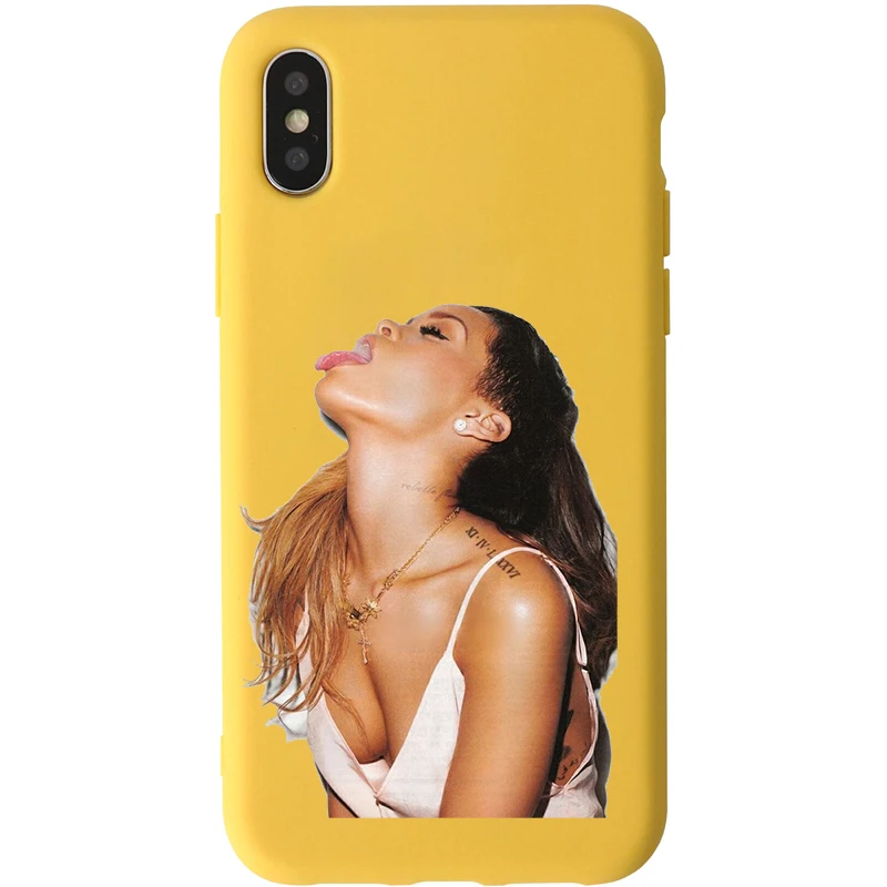 Fundas Sexy Rihanna Coque Capa Красный Мягкий силиконовый чехол для телефона iphone 8 7 6 6s plus X XR XS MAX 11 pro чехлы для телефонов - Цвет: HHSR-13275