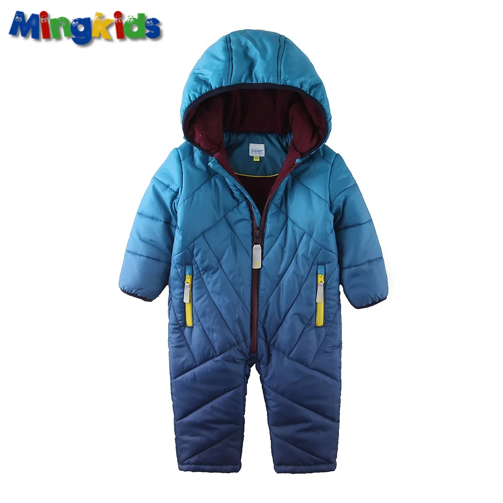 Mingkids Baby Snowsuit Infant Boy Rompers Ski Jumpsuit Outdoor Winter Warm Thicken Snow Suit for boys