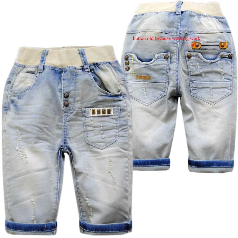 4029 calf length boy shorts soft jeans shorts pants boys summer shorts