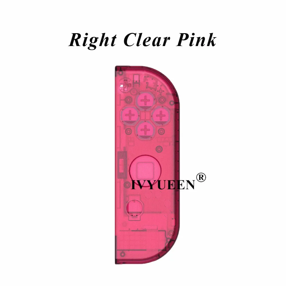 IVYUEEN для Nintendo doswitch NS Joy Con контроллер прозрачный сменный корпус Корпус для Nitendo переключатель Joy-Con крышка - Цвет: Right Clear Pink