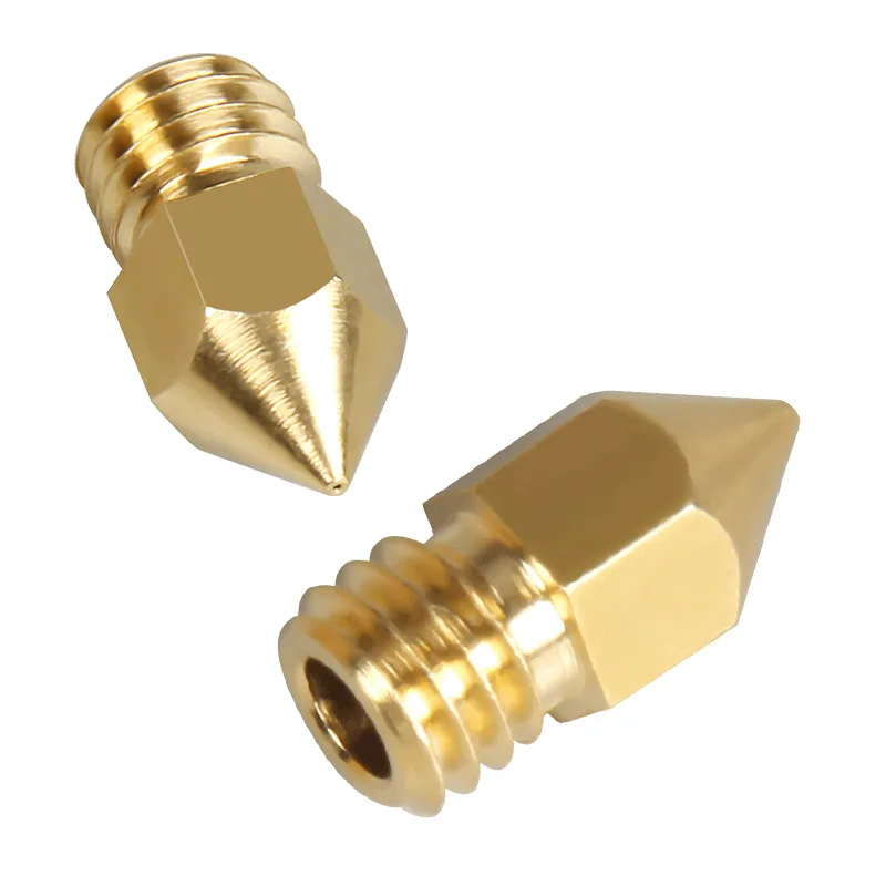 Mk8 النحاس فوهة 3d ملحقات الطابعة 0.1 مللي متر 0.2mm0.3mm 0.4 مللي متر 0.5 مللي متر 0.6 مللي متر رئيس ل 1.75 مللي متر mk8 وأشار النحاس فوهة